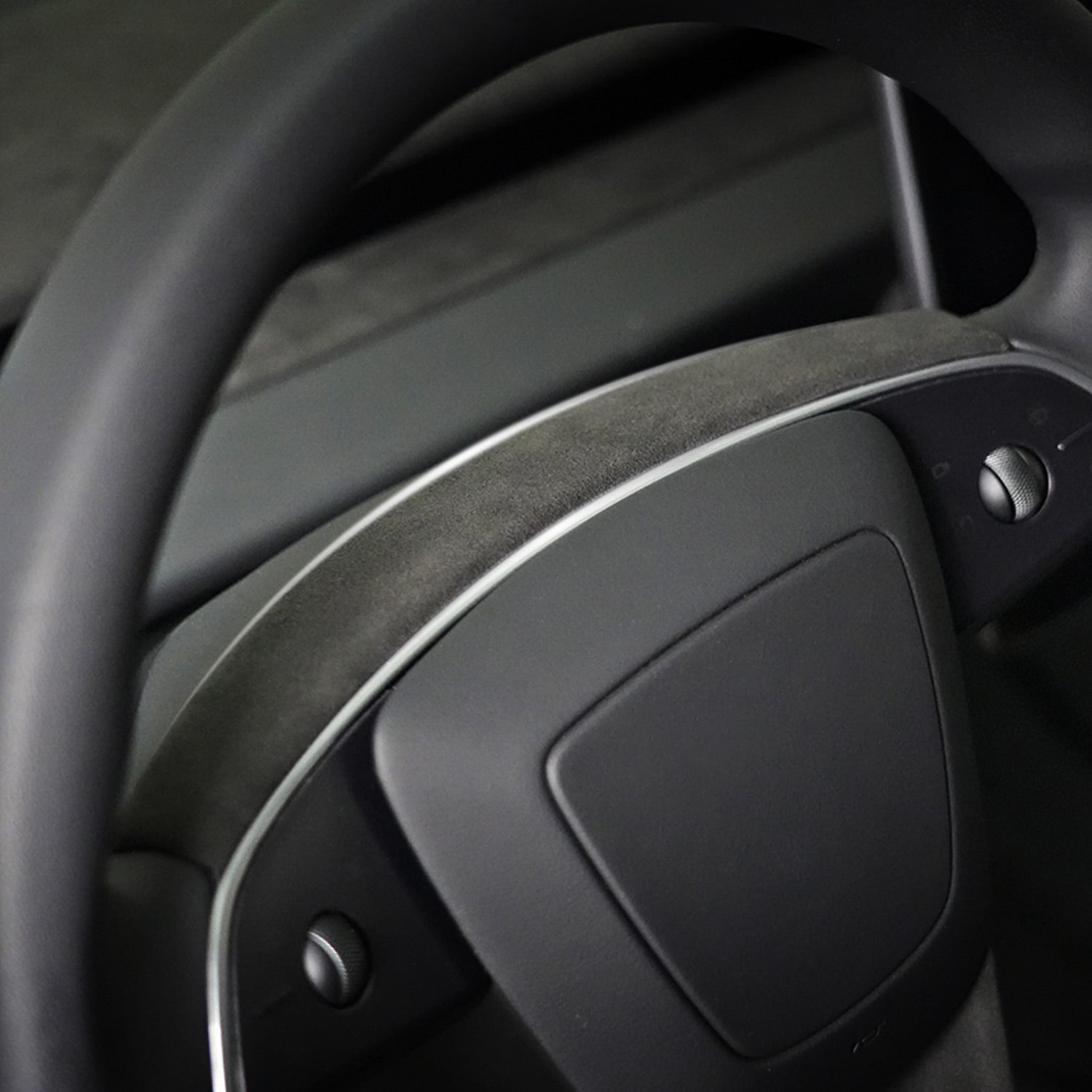 Alcantara Steering Wheel Upper Trim for Tesla Model 3 Highland 2025 2024