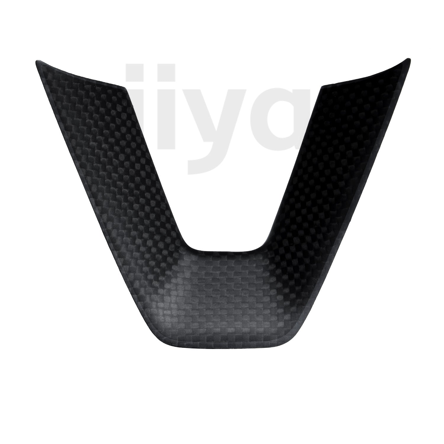 Carbon Fiber Steering Wheel V Sticker for Tesla Model Y Juniper 2025