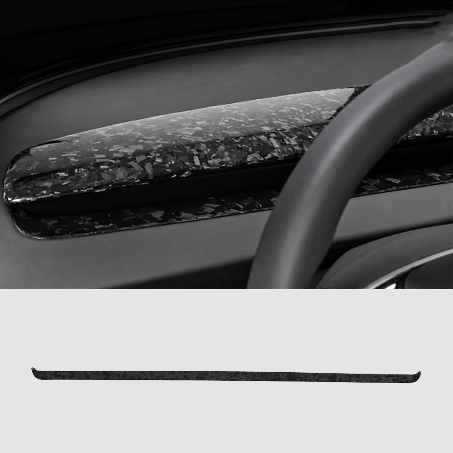 Carbon Fiber Dashboard Vent Trim for Tesla Model 3 Highland 2025 2024