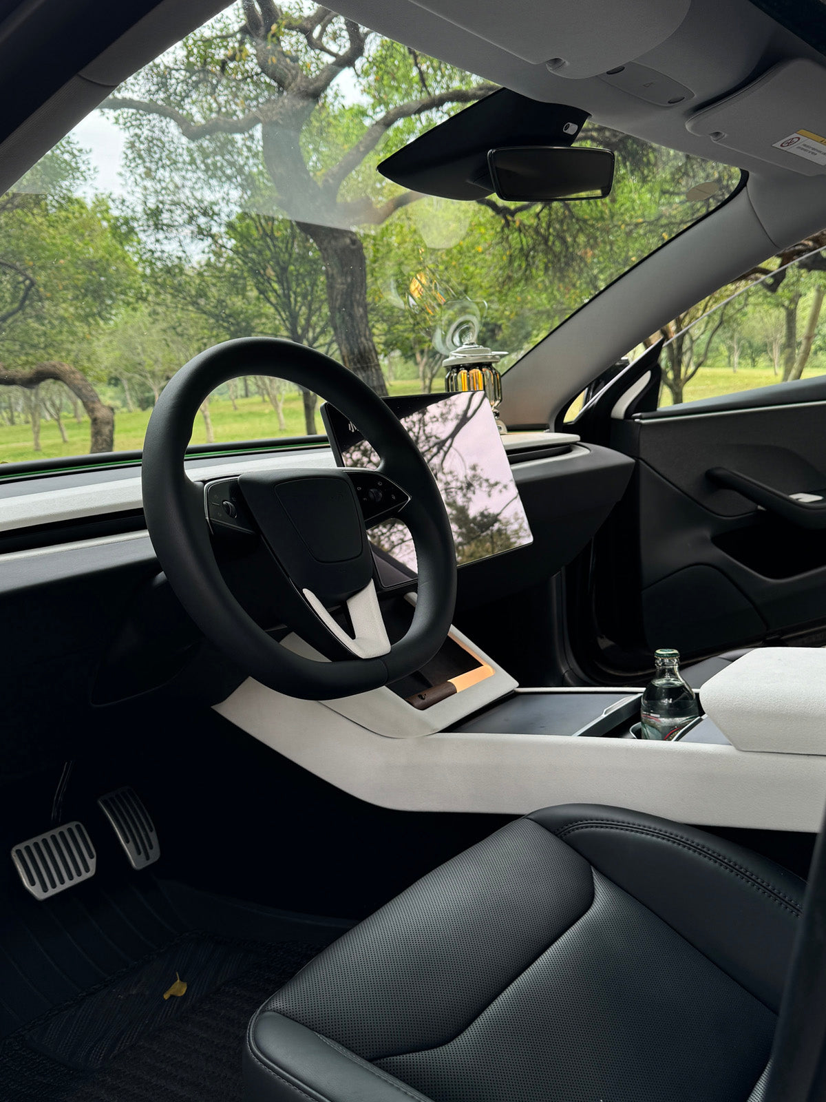 CiyaSuede Center Console Side Trim for Tesla Model 3 Highland 2025 2024