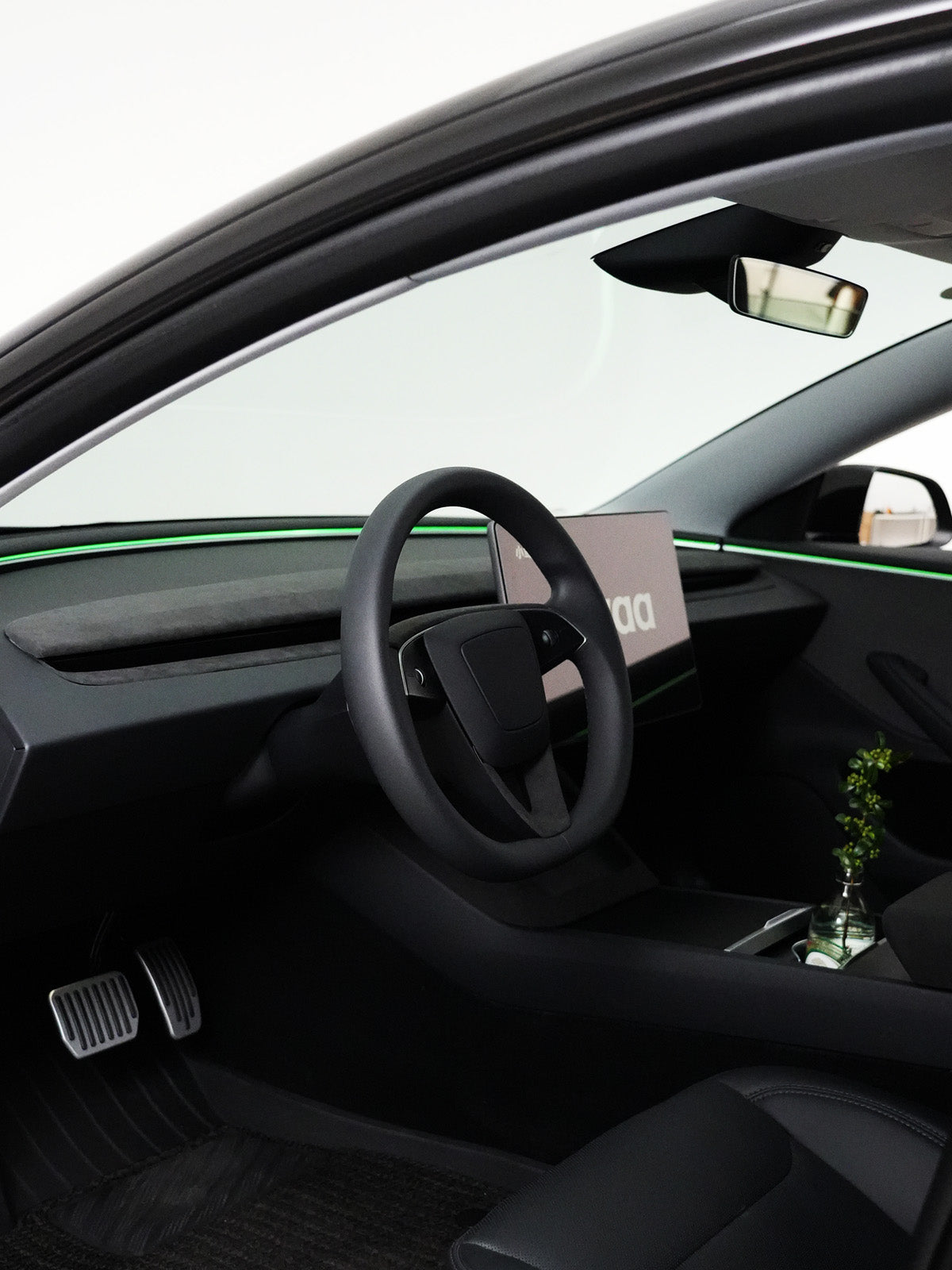 Alcantara Steering Wheel Upper Trim for Tesla Model 3 Highland 2025 2024