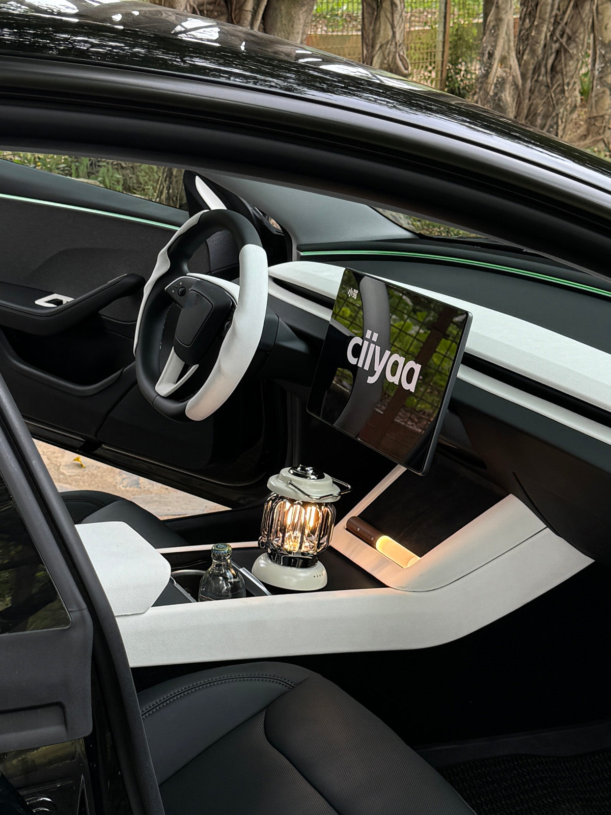 CiyaSuede Center Console Side Trim for Tesla Model 3 Highland 2025 2024