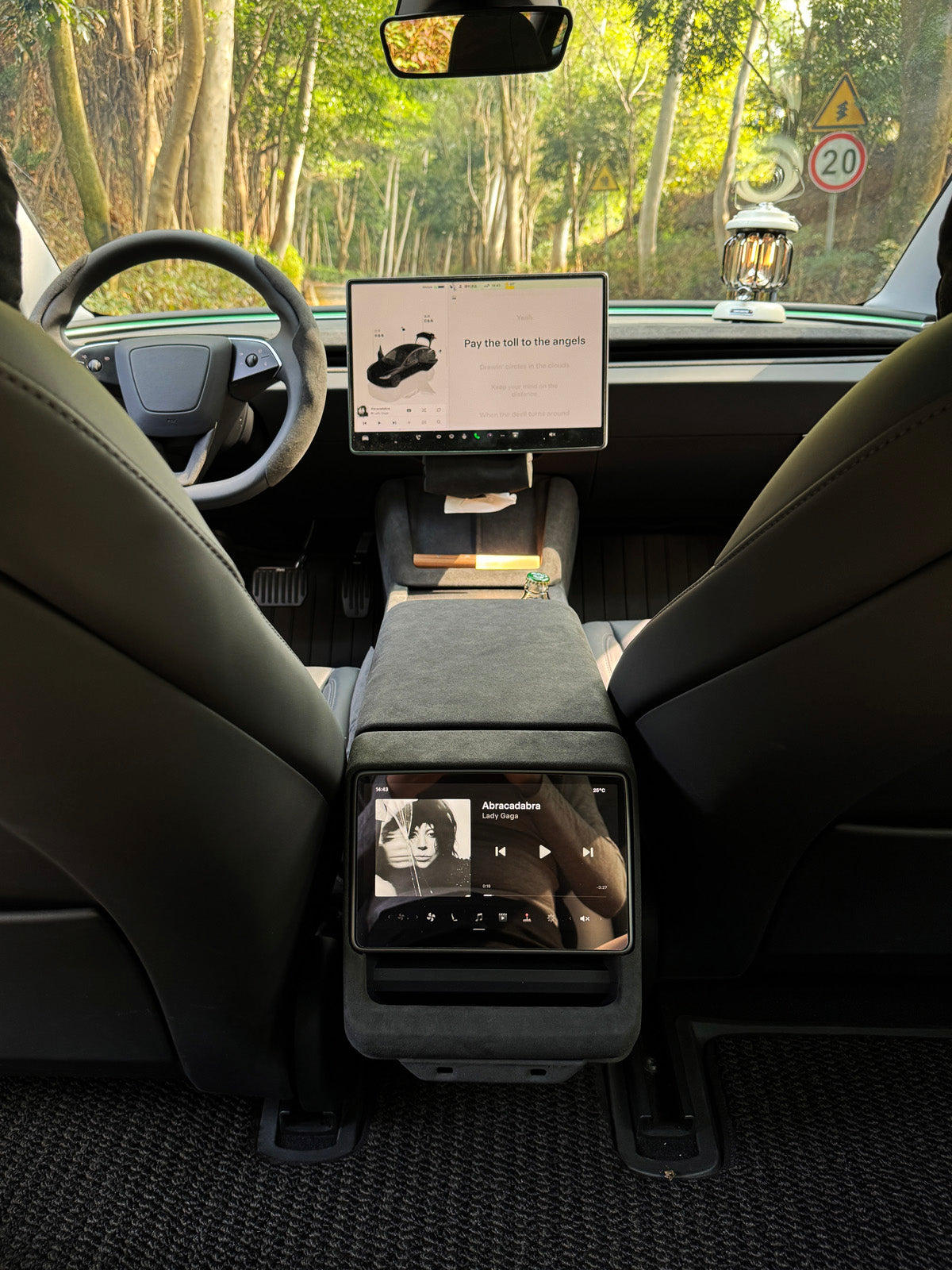 Alcantara Rear Air Outlet Cover for Tesla Model Y Juniper 2025