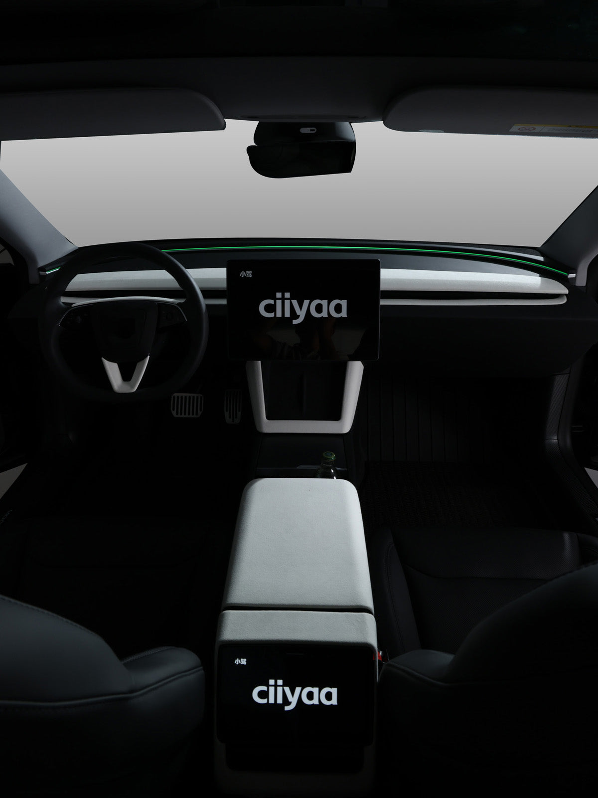 CiyaSuede Wireless Charging Panel Frame for Tesla Model Y Juniper 2025