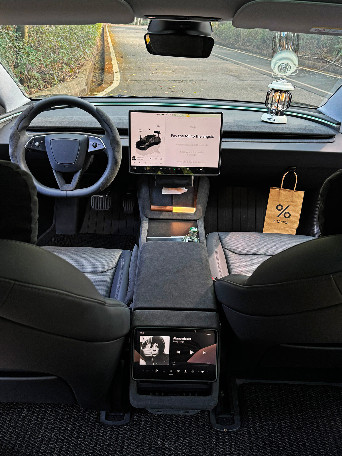 Alcantara Rear Air Outlet Cover Sticker for Tesla Model 3 Highland 2025 2024