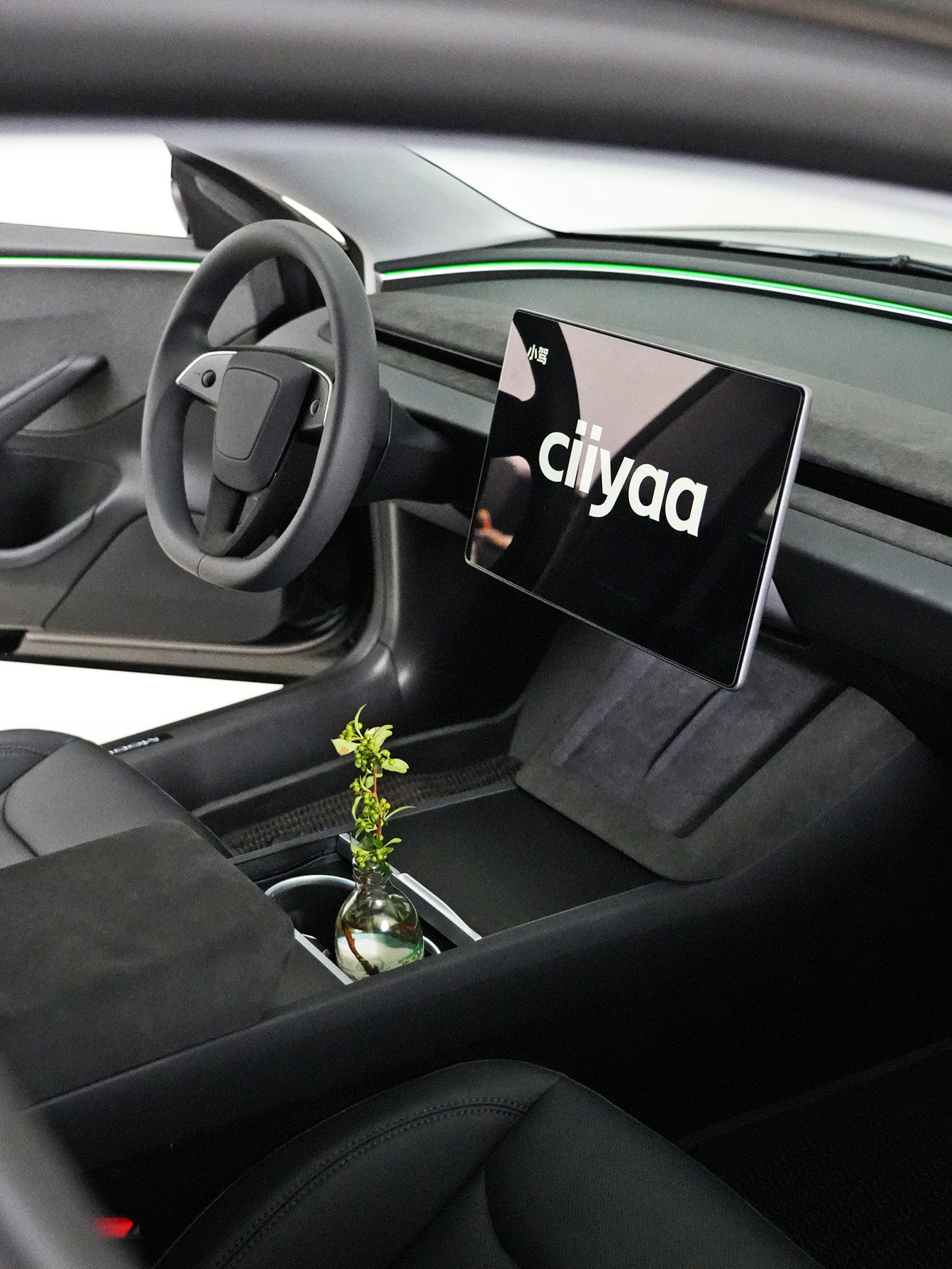 Alcantara Rear Air Outlet Cover Sticker for Tesla Model Y Juniper 2025