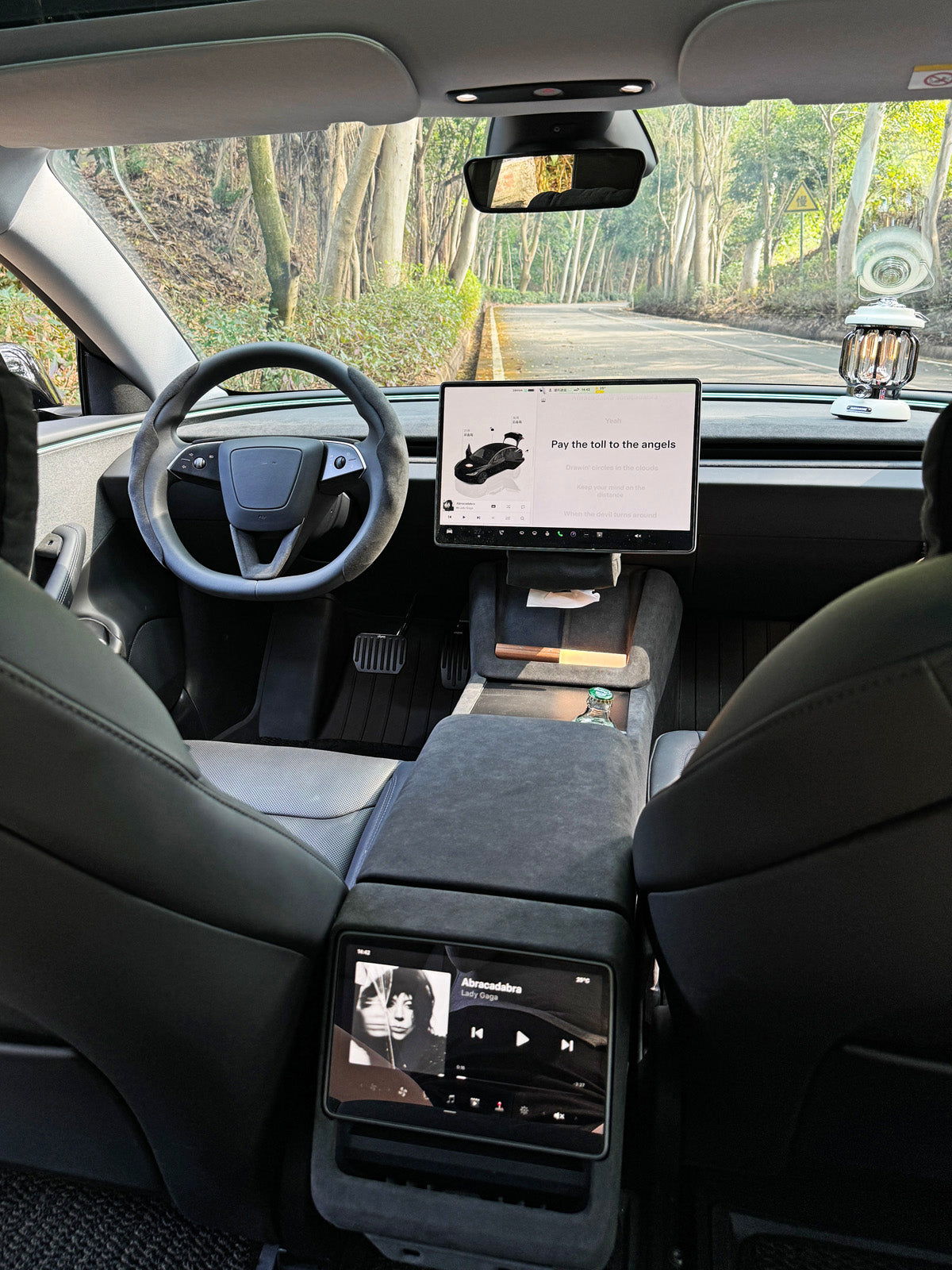 Alcantara Armrest Cover for Tesla Model Y Juniper 2025
