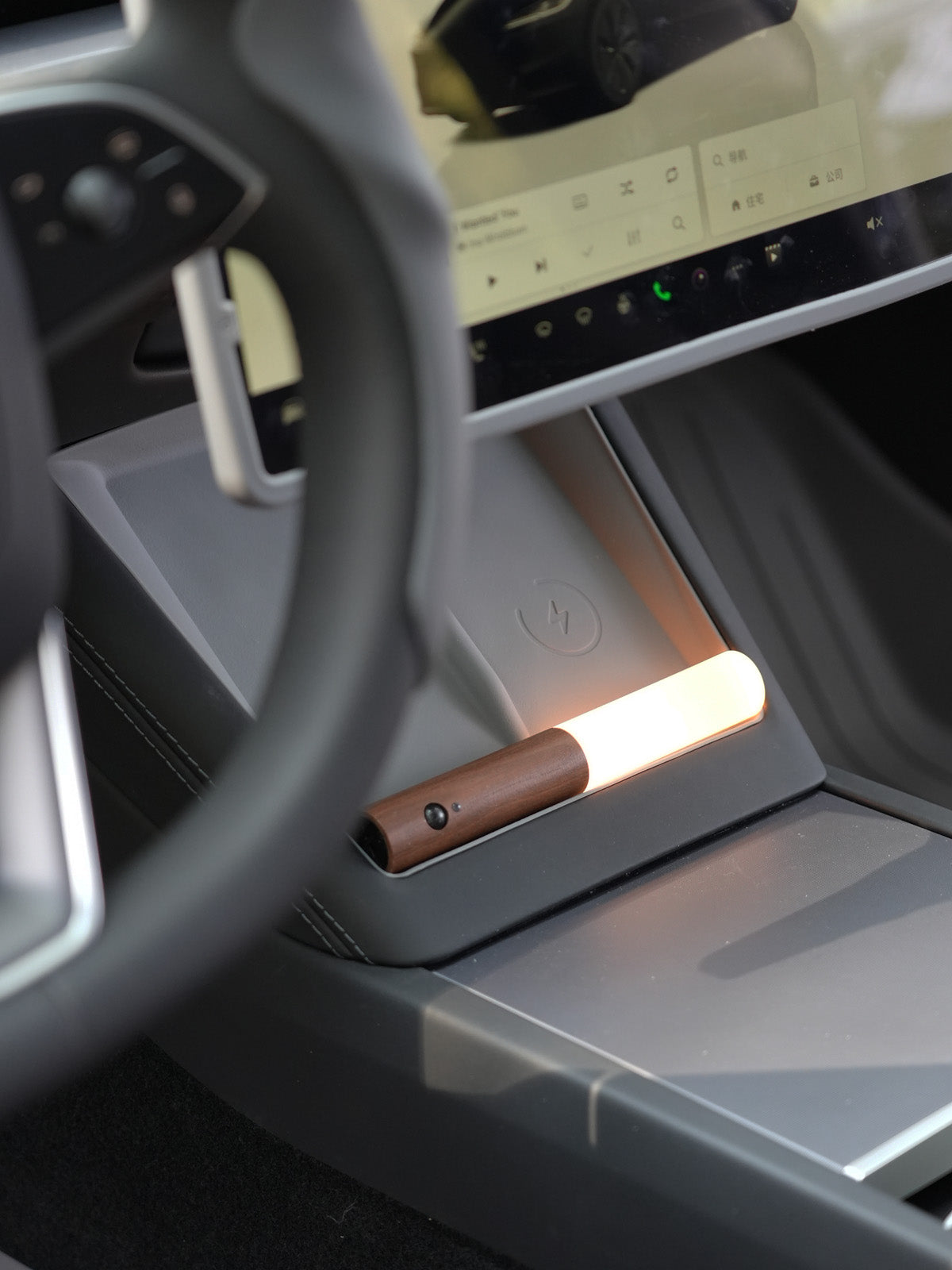 Soft Center Console Wireless Charging Mat for Tesla Model 3 Highland 2025 2024