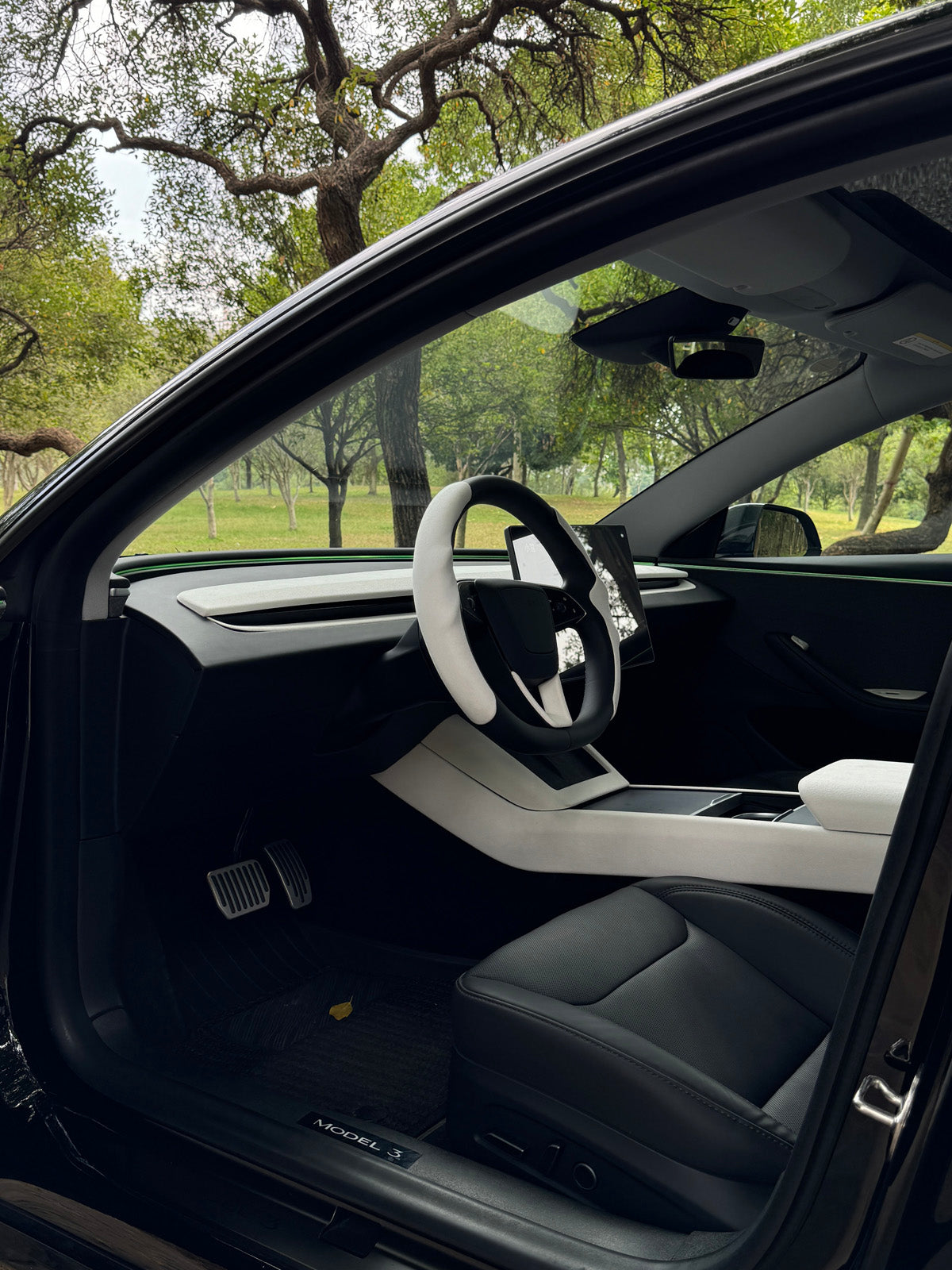 PureDeco Steering Wheel Upper Trim for Tesla Model Y Juniper 2025