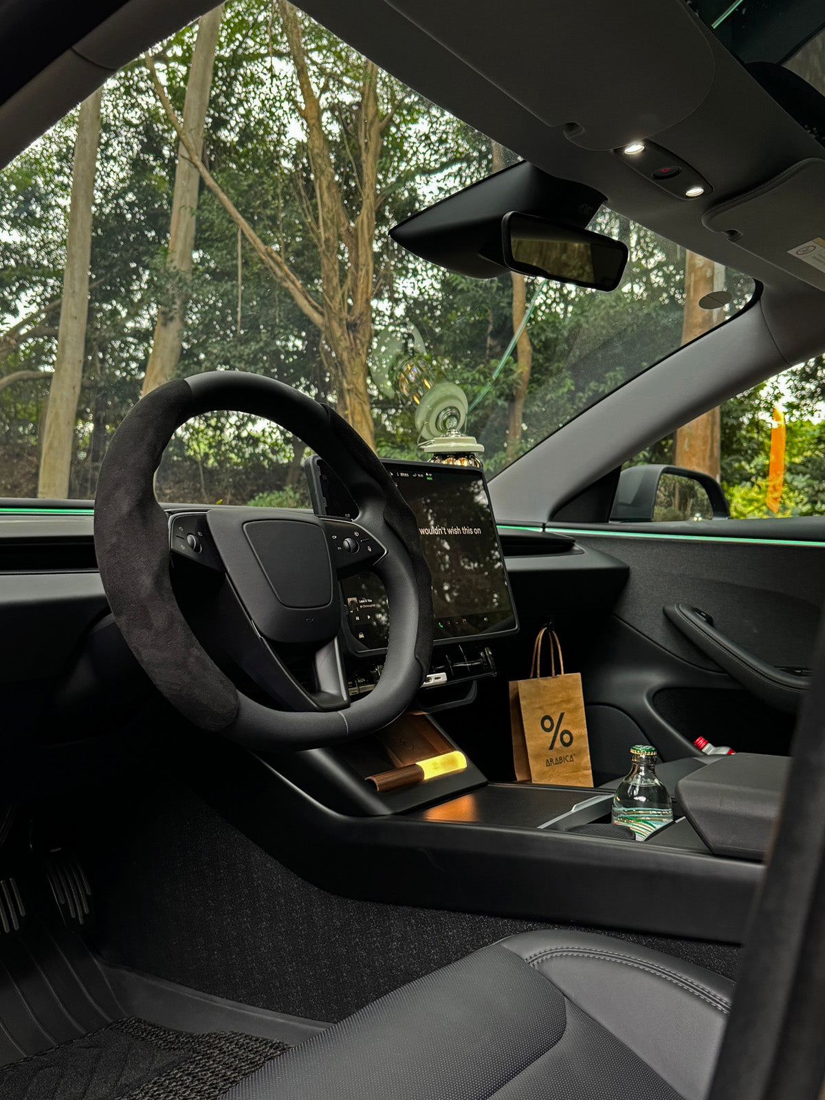 PureDeco Center Console Side Trim for Tesla Model Y Juniper 2025