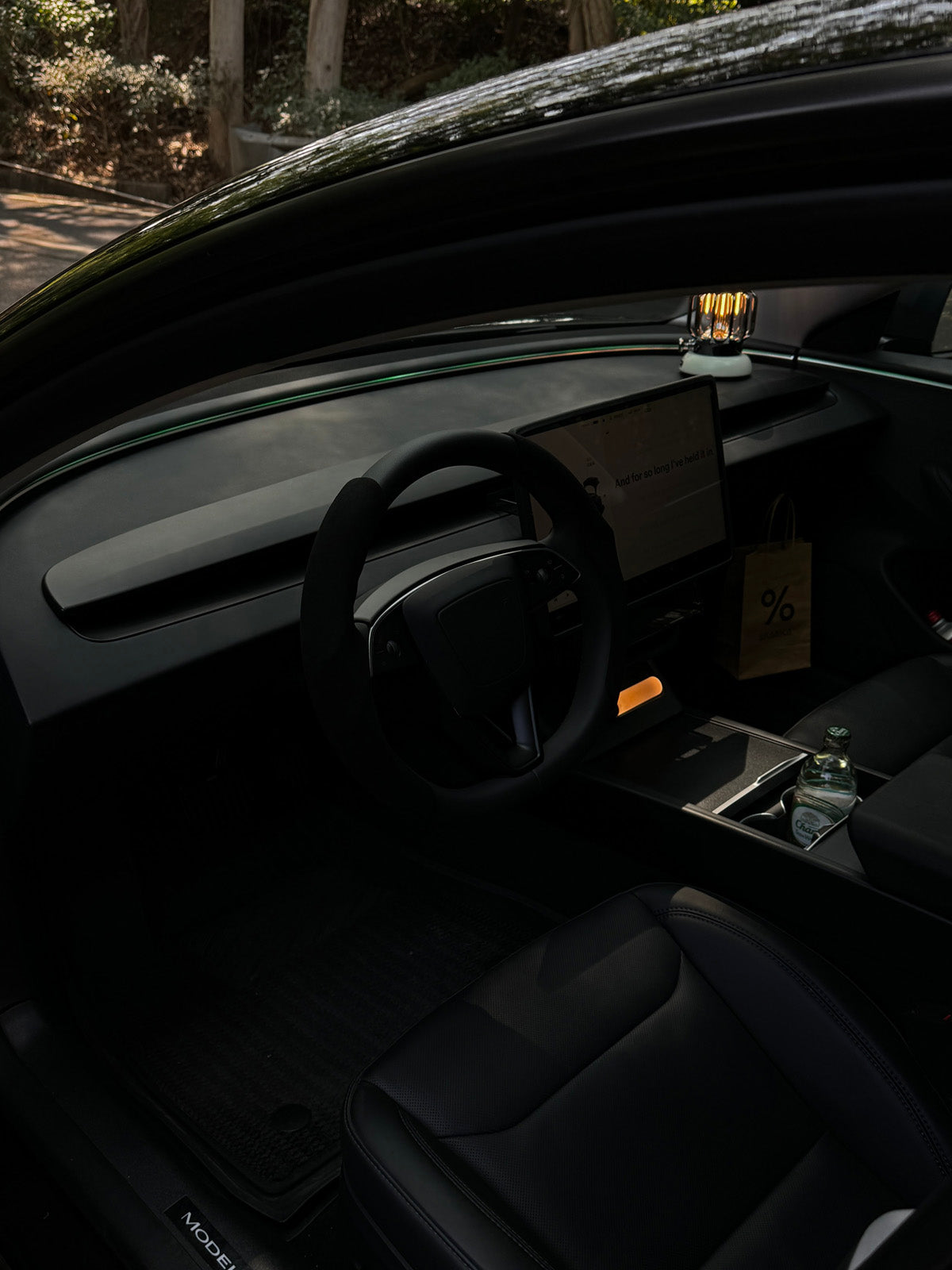 PureDeco Center Console Side Trim for Tesla Model 3 Highland 2025 2024