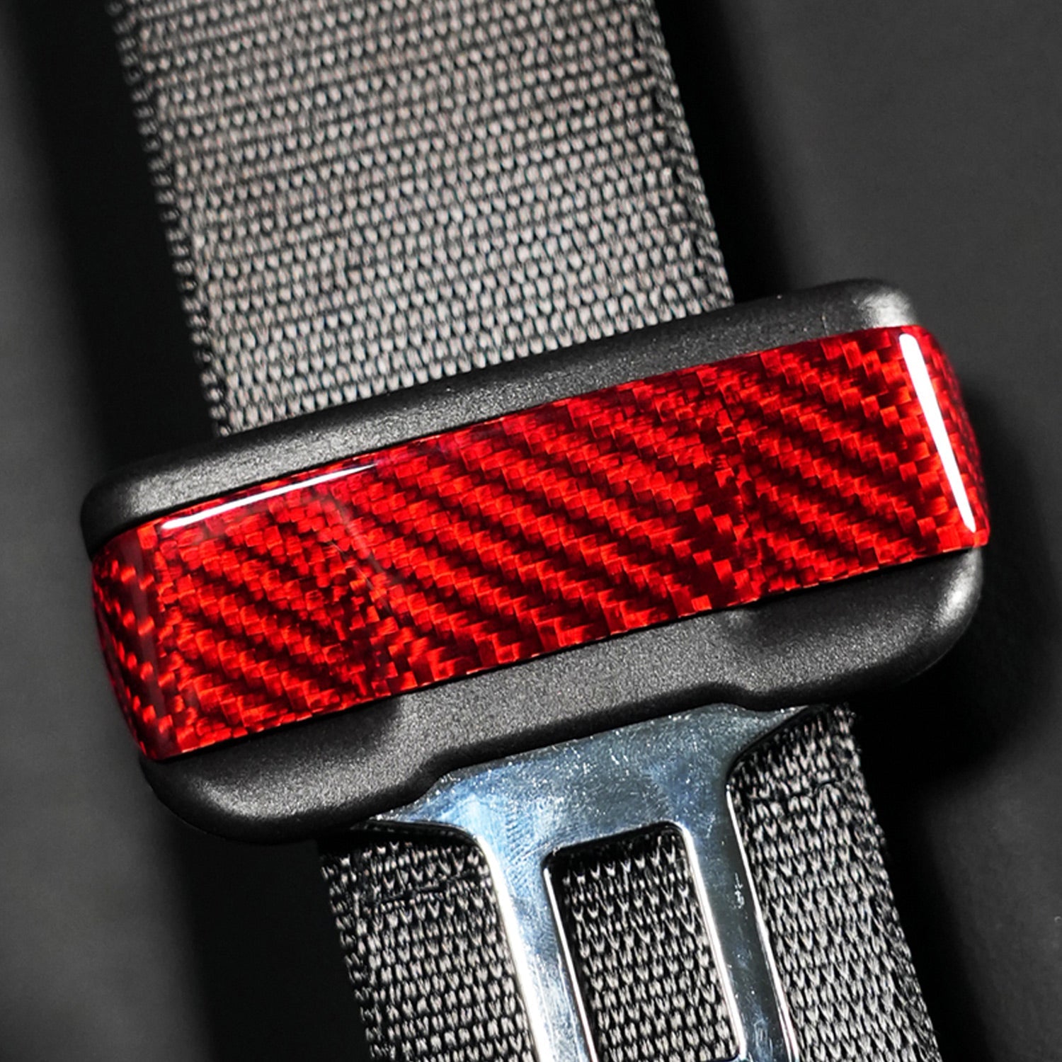 Carbon Fibre Safety Belt Buckle Sticker for Tesla Model Y Juniper 2025